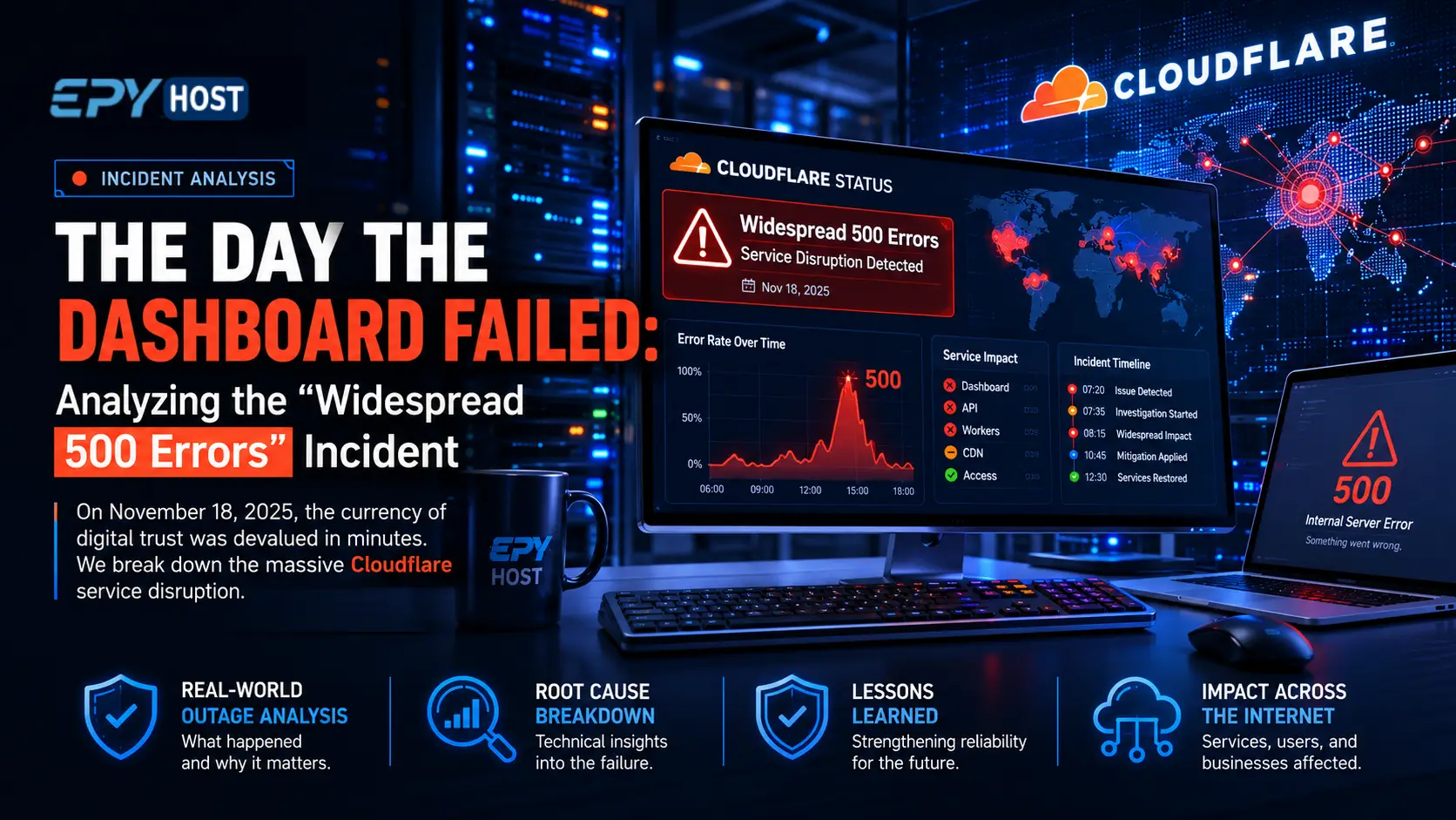 The Day the Dashboard Failed: Analyzing the 'Widespread 500 Errors' Incident