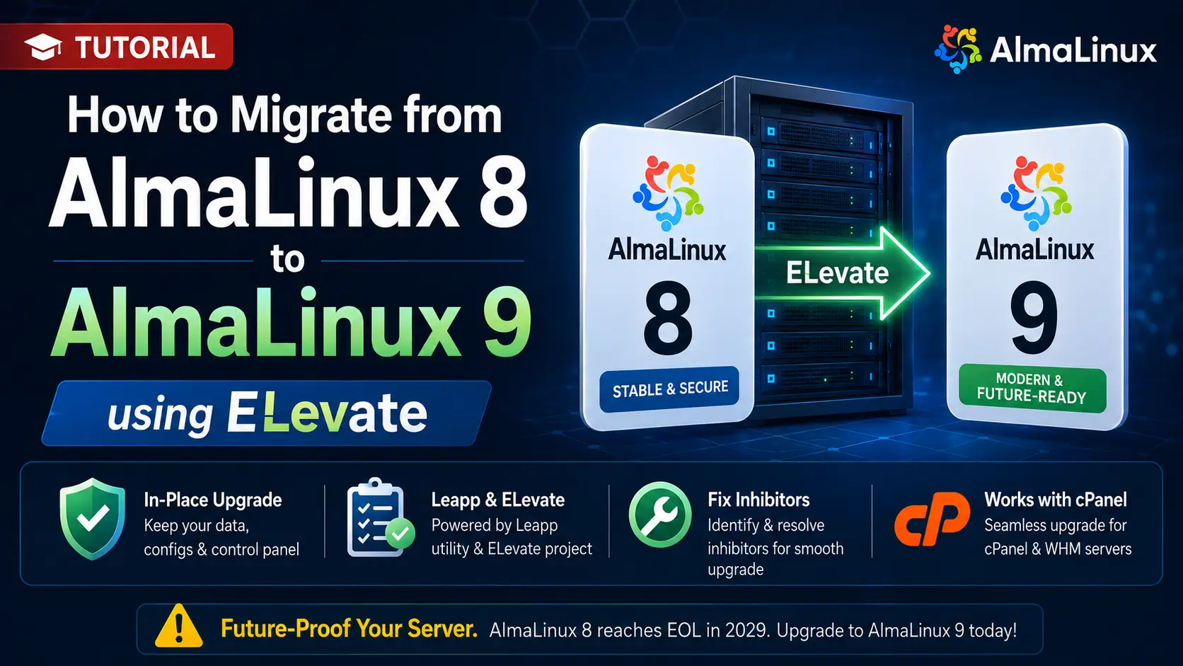 How to Migrate from AlmaLinux 8 to AlmaLinux 9 using ELevate