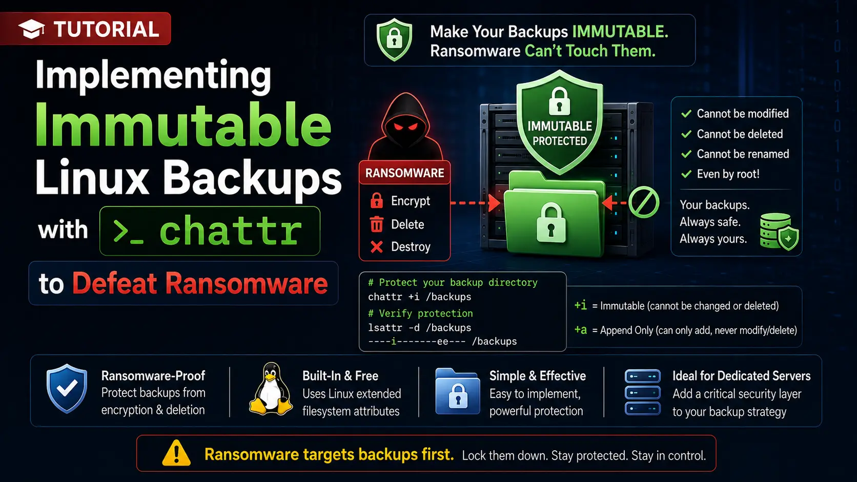 Implementing Immutable Linux Backups with chattr