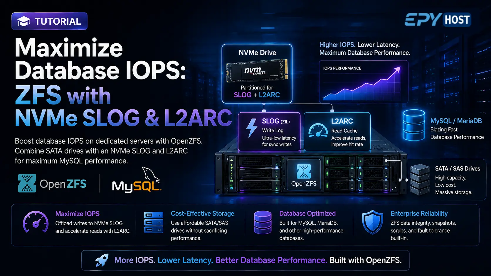 How to Maximize Database IOPS: Configuring ZFS with NVMe SLOG and L2ARC